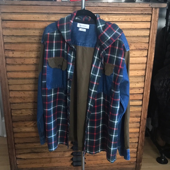 Urban Outfitters Other - Urban Outfitters Plaid Denim Corduroy Button Down Shirt